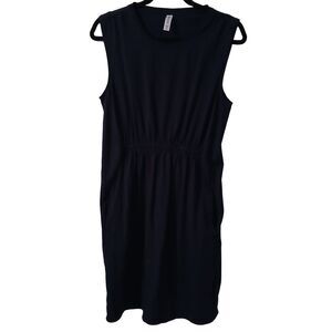 Athleta Womens Blue Sleeveless Jersey Dress with Pockets Size Medium